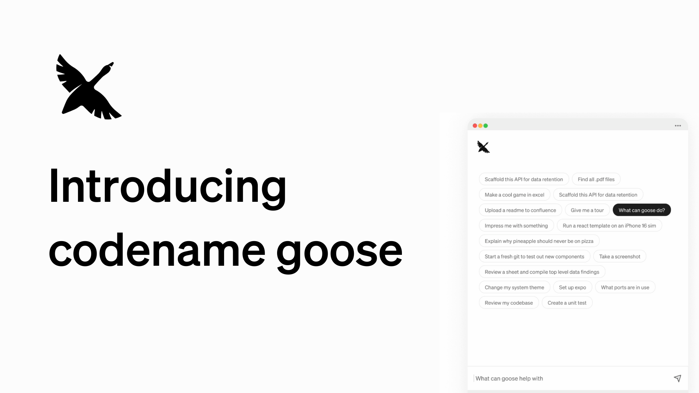 介绍 codename goose