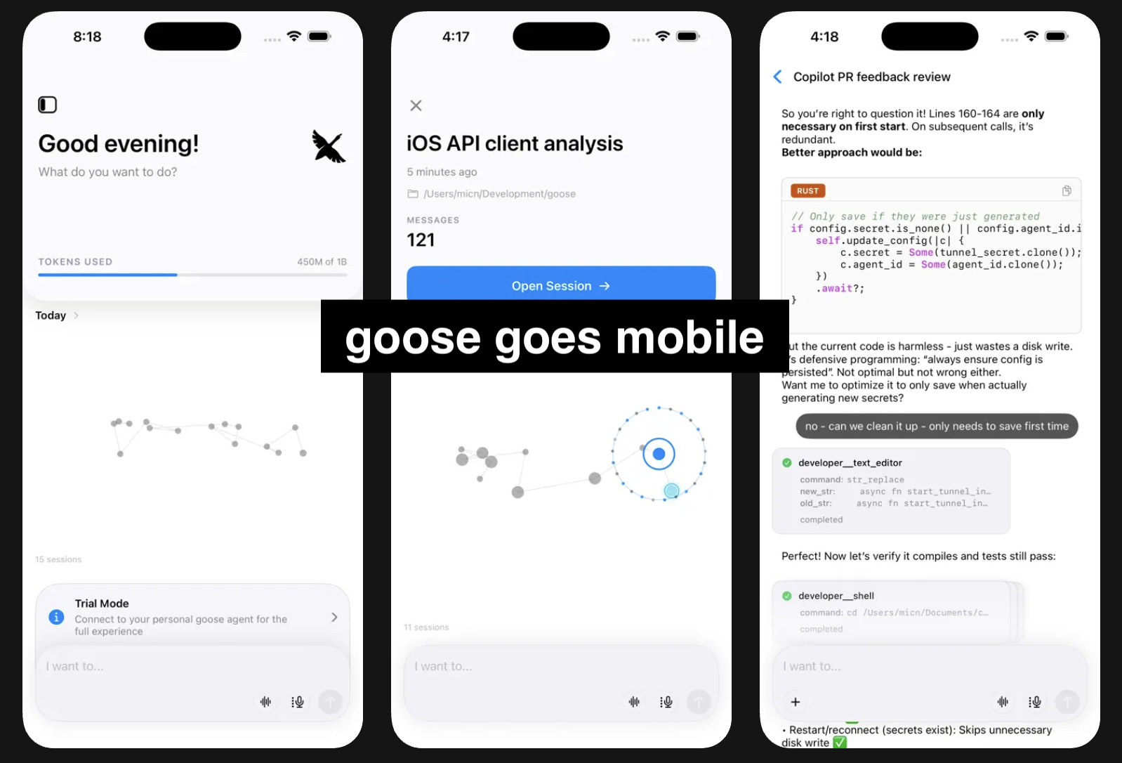 iOS 上的 goose——随时随地访问你的个人桌面智能体